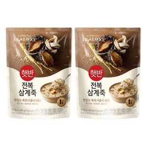 햇반 전복삼계죽, 420g, 2개