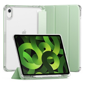 신지모루 클리어 애플펜슬 수납 태블릿PC 케이스, 아보카도 그린