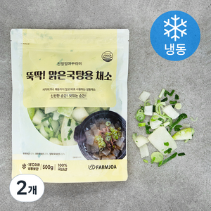 친정엄마꾸러미 뚝딱! 맑은국탕용 채소 (냉동), 2개, 500g