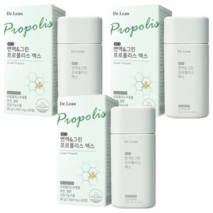 닥터린 WCS 면역 & 그린 프로폴리스 맥스 90g, 60정, 3개