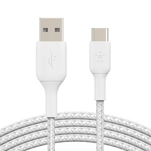 벨킨 부스트업 패브릭 USB C타입 고속 충전케이블 CAB002bt 1m, 화이트, 1개