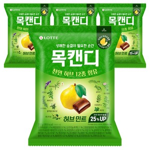 목캔디 롯데제과 허브민트, 217g, 4개