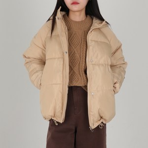 닷이프 여성용 포켓 다운 점퍼 패딩