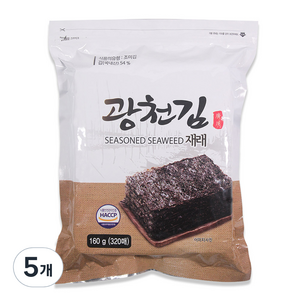 광천김 재래김, 160g, 5개