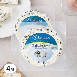 램노스 갈릭차이브 치즈, 125g, 1개입, 4개