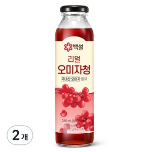 백설 리얼 오미자청, 310ml, 2개