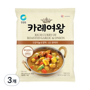 청정원 카레여왕 구운마늘&양파, 108g, 3개