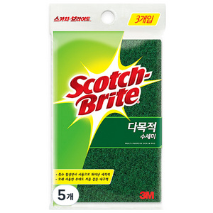 스카치브라이트 다목적 수세미 중 3개입, 5개