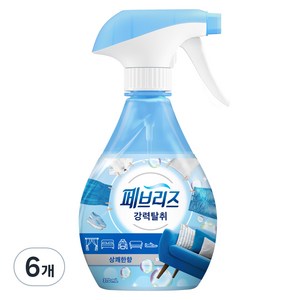 페브리즈 섬유탈취제 강력탈취 상쾌한향 본품, 370ml, 6개