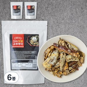 주일 일품수제 찹쌀 고추부각, 70g, 6봉