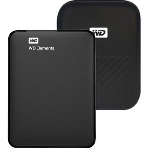 WD Elements Potable 휴대용 외장하드 + 파우치, 4TB, 블랙