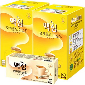 맥심 모카골드 마일드 커피믹스 12g x 320p + 화이트골드 커피믹스 11.7g x 20p, 1세트