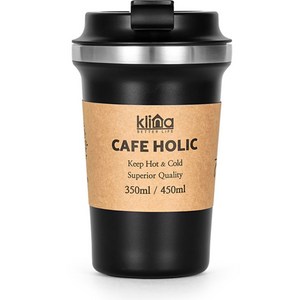 클리나 카페홀릭 보온 보냉 진공 스텐 텀블러, 350ml, 1개