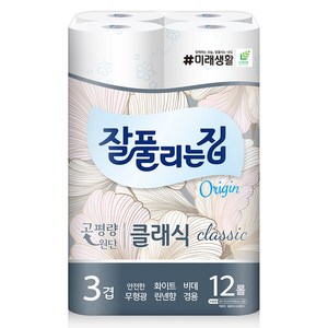 잘풀리는집 클래식 롤화장지, 27m, 12개입, 1개