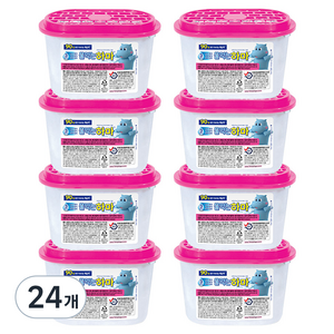 물먹는하마 습기제거제 옷장용 본품, 300g, 24개
