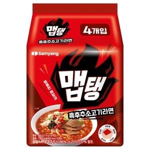 맵탱 흑후추소고기라면 110g, 4개