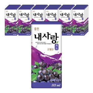 웅진 내사랑 포도주스 드링크팩, 185ml, 72개