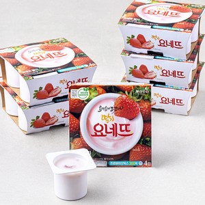 부산우유 요네뜨 딸기, 80g, 24개