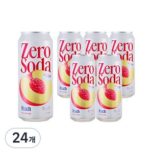 클룹 제로소다 복숭아, 24개, 500ml