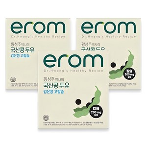 이롬 황성주 박사의 국산콩 두유 검은콩 고칼슘, 190ml, 72개