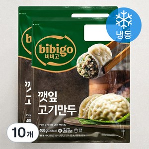 비비고 깻잎 고기만두 (냉동), 400g, 10개