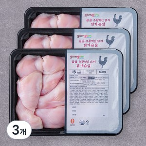 곰곰 유황먹인 닭의 닭가슴살 (냉장), 600g, 3개