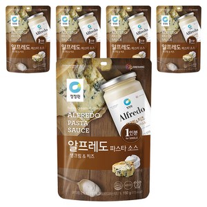 청정원 알프레도파스타소스 싱글파우치, 150g, 5개