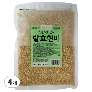 청그루 불릴 필요 없는 발효현미, 1kg, 4개