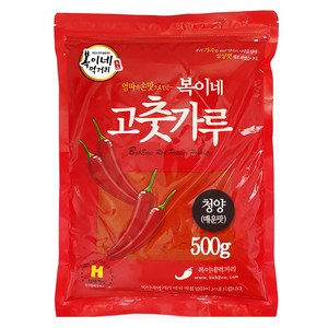 복이네먹거리 중국산 청양고추가루 매운맛 떡볶이 소스용, 500g, 1개