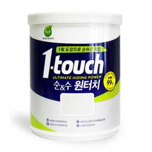 순앤수 노루페인트 원터치 페인트, 소프트(퓨어) 화이트, 1L, 1개