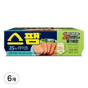 스팸 25% 라이트, 200g, 6개