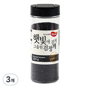 햇님마을 햇빛에 검게 그을린 검정깨, 105g, 3개