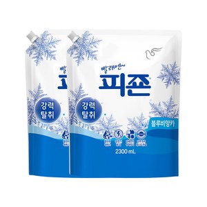 피죤 레귤러 섬유유연제 블루비앙카 리필, 2.3L, 2개