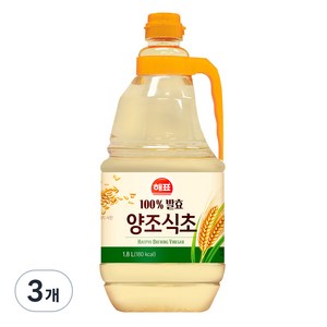 해표 양조식초, 1.8L, 3개