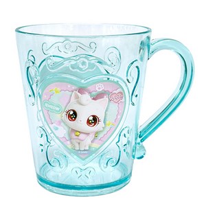 르번 유아용 위시캣 하트 투명컵, 혼합색상, 1개, 300ml