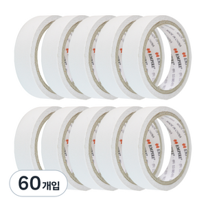 엠파이어 양면테이프 24mm x 10m, 화이트 반투명, 60개입