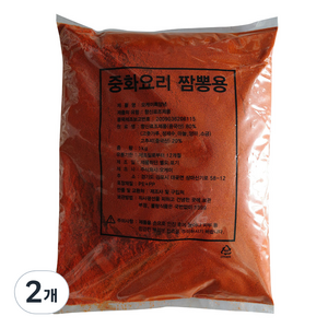 중화요리 짬뽕용 고운입자 매운맛 혼합고추가루, 1kg, 2개