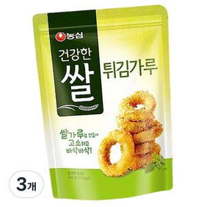 농심 건강한쌀 튀김가루, 450g, 3개