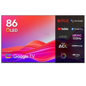 이노스 4K UHD QLED 구글 스마트 TV, 218cm(86인치), G86QLED, 벽걸이형, 방문설치