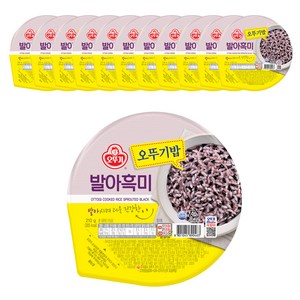 오뚜기 오뚜기밥 발아흑미 즉석잡곡밥, 210g, 12개