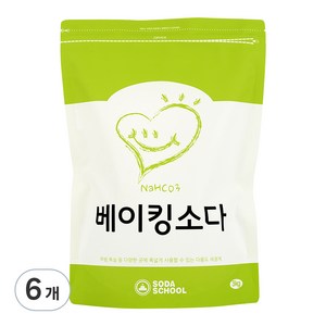 소다스쿨 베이킹소다 대용량, 3kg, 6개