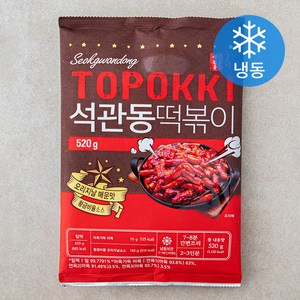 석관동떡볶이 오리지날맛 (냉동), 520g, 1개