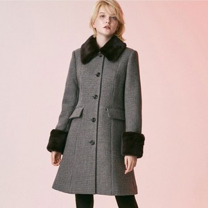 오앨 여성용 FAKE FUR POINT WOOL COAT