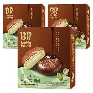 배스킨라빈스 피스타치오 크림 모찌 파이 12p, 264g, 3개