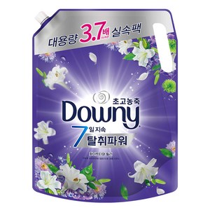 다우니 7일 탈취파워 초고농축 섬유유연제 화이트티와 릴리 리필, 2.6L, 1개