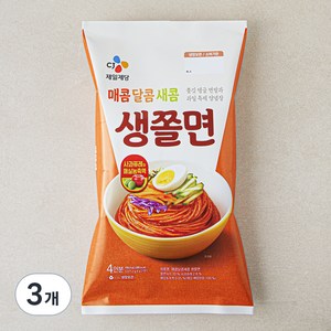 CJ제일제당 매콤 달콤 새콤 생쫄면 4인분, 908.8g, 3개