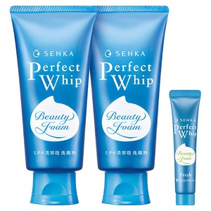 센카 퍼펙트 휩 페이셜 워시 클렌징 폼 120g 2p + 15g, 1세트