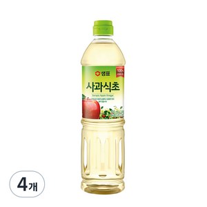 샘표 합성향 없는 사과식초, 900ml, 4개