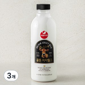 서울우유 골든 저지밀크, 3개, 750ml