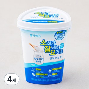 불가리스 소화가 잘되는 우유로 만든 요거트 플레인, 400g, 4개